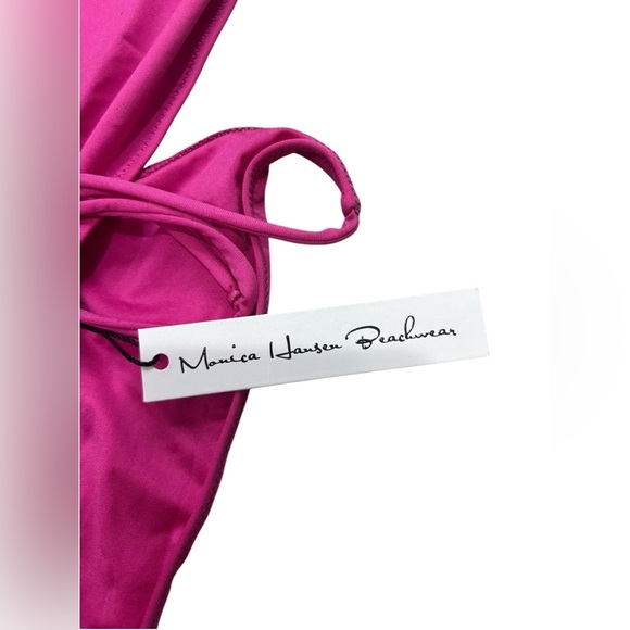 New! MONICA HANSEN Money Maker Spaghetti Strap One-Piece Swimsuit Size Small - Picture 6 of 10